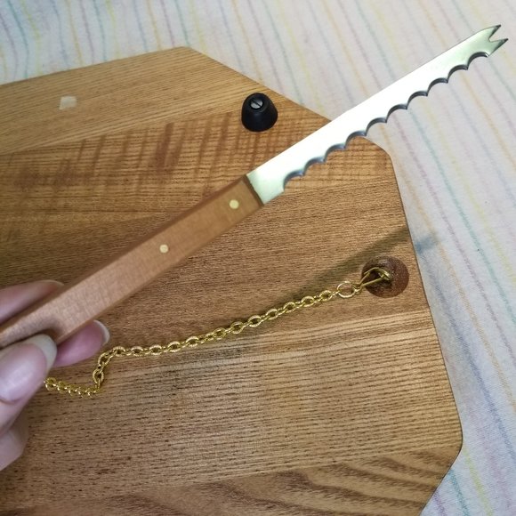 Vintage Goodwood Spice of Life Cheese & Cracker Serving Board Tray Knife Japan - Picture 3 of 5